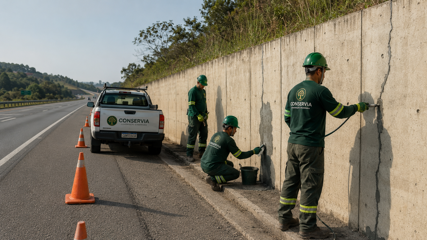 Trecho da SP-310 em conservação ativa, região de São Carlos e Araraquara